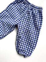 Load image into Gallery viewer, Handmade Blue Gingham Trousers Age 18 Months
