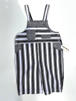 Load image into Gallery viewer, Vintage Stripe/Checkerboard Short Dungarees Age 4 Years (Dead Stock!)
