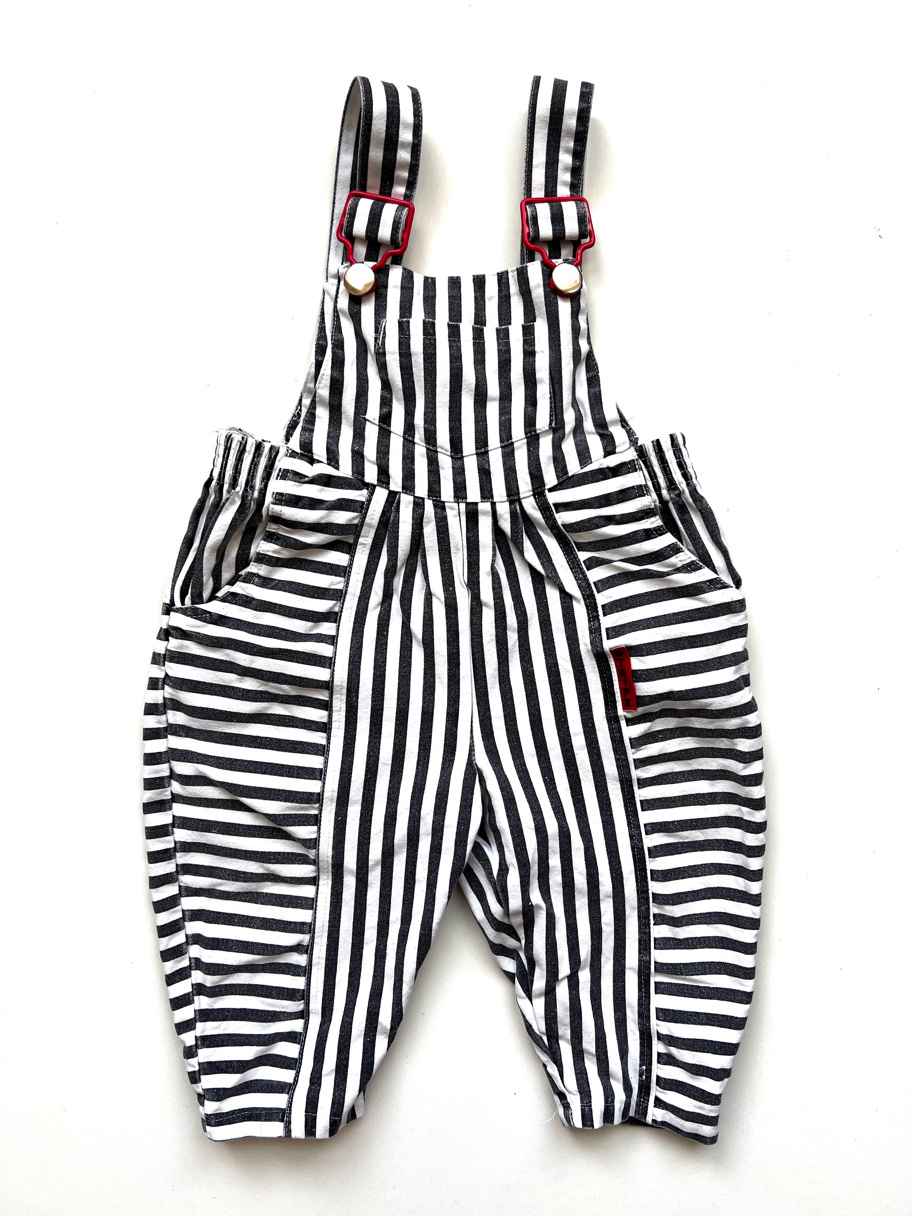 French Vintage Bubble Fit Dungarees Age 12-18 Months