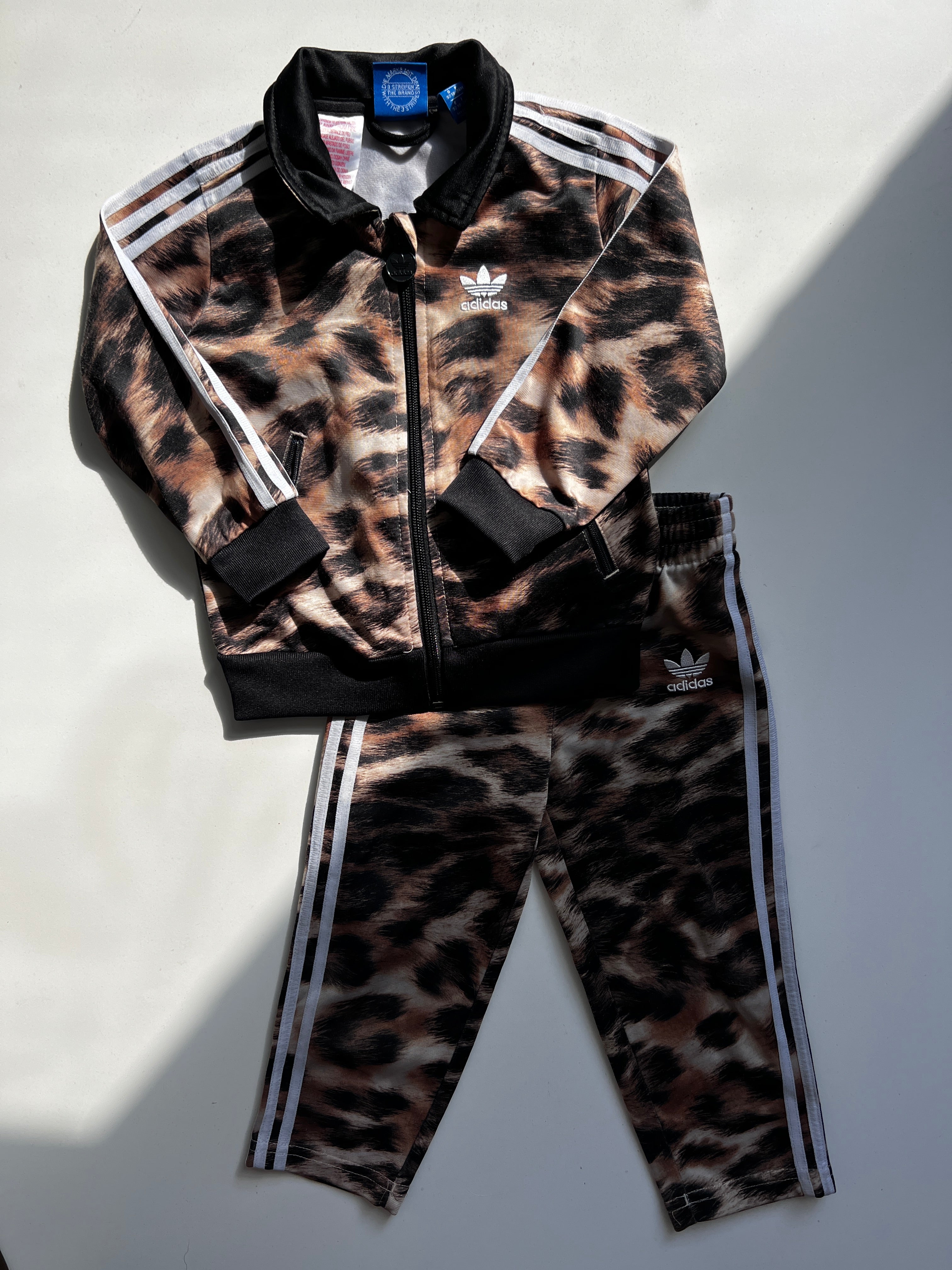 Vintage Rare Leopard Print Adidas Tracksuit Age 18-24 Months
