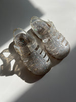Load image into Gallery viewer, Vintage Glitter Jelly Shoes UK 4

