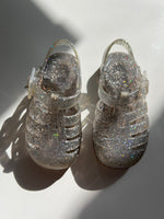 Load image into Gallery viewer, Vintage Glitter Jelly Shoes UK 4
