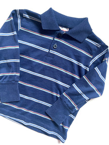 Vintage Health Tex Stripe Polo Shirt Age 2-3 Years