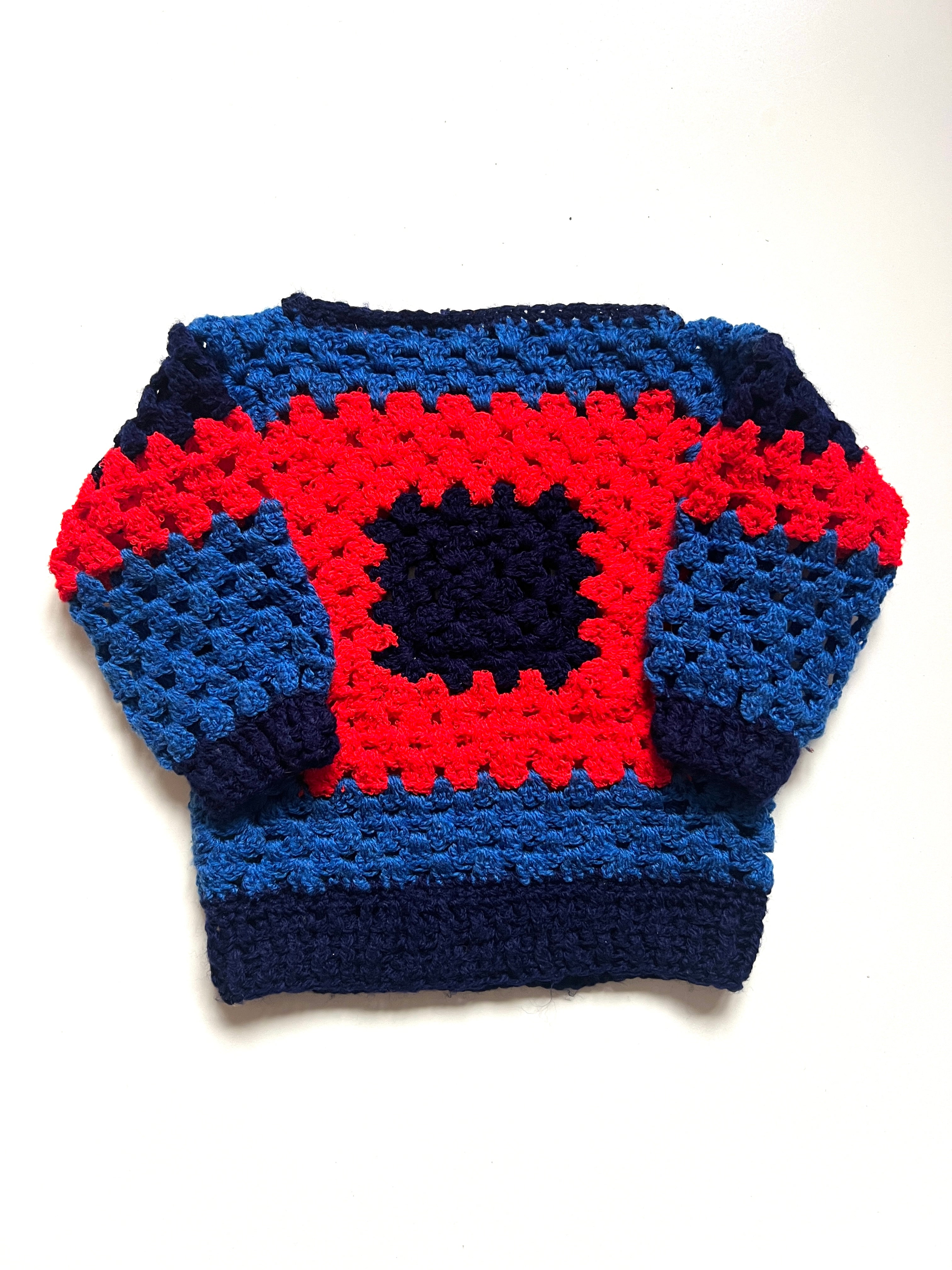 Hand Crochet Jumper Age 3-6 Months