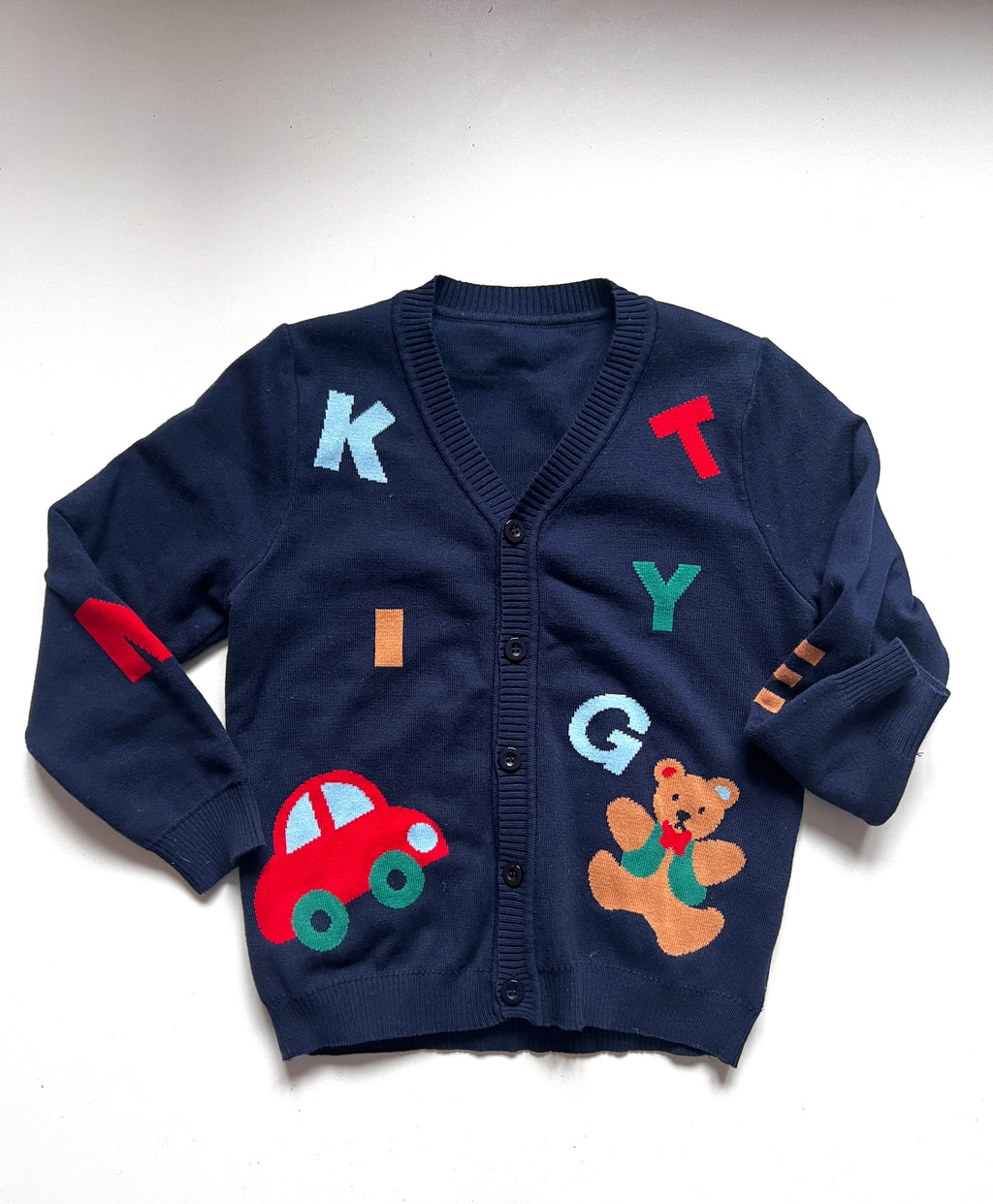 Vintage Alphabet Cardigan Age 4 Years