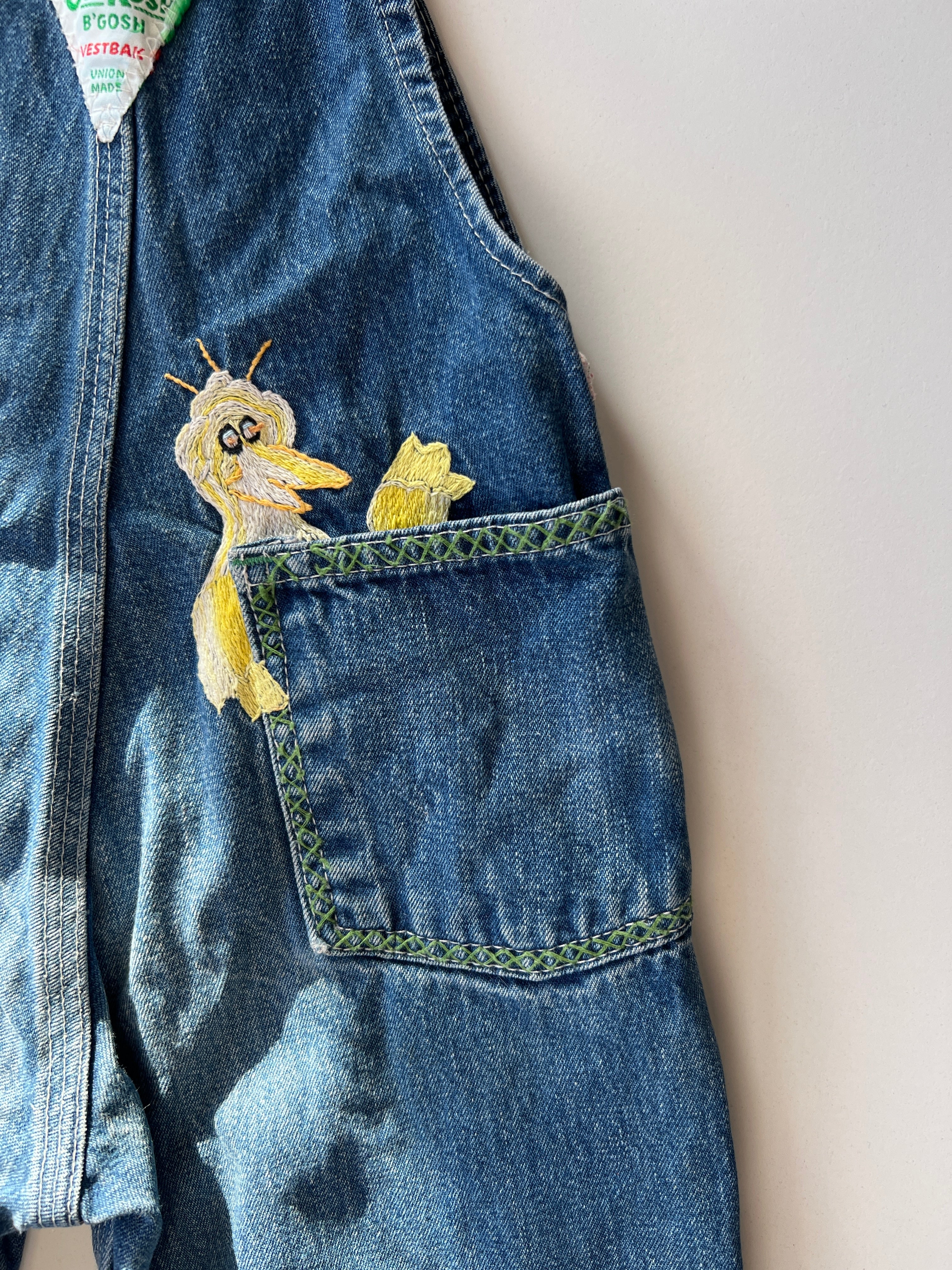 Vintage Osh Kosh Seasame Street Dungarees Age 18-24 Months