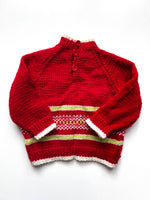 Load image into Gallery viewer, Vintage Hand Knitted Christmas Jumper Age 6-12 Months
