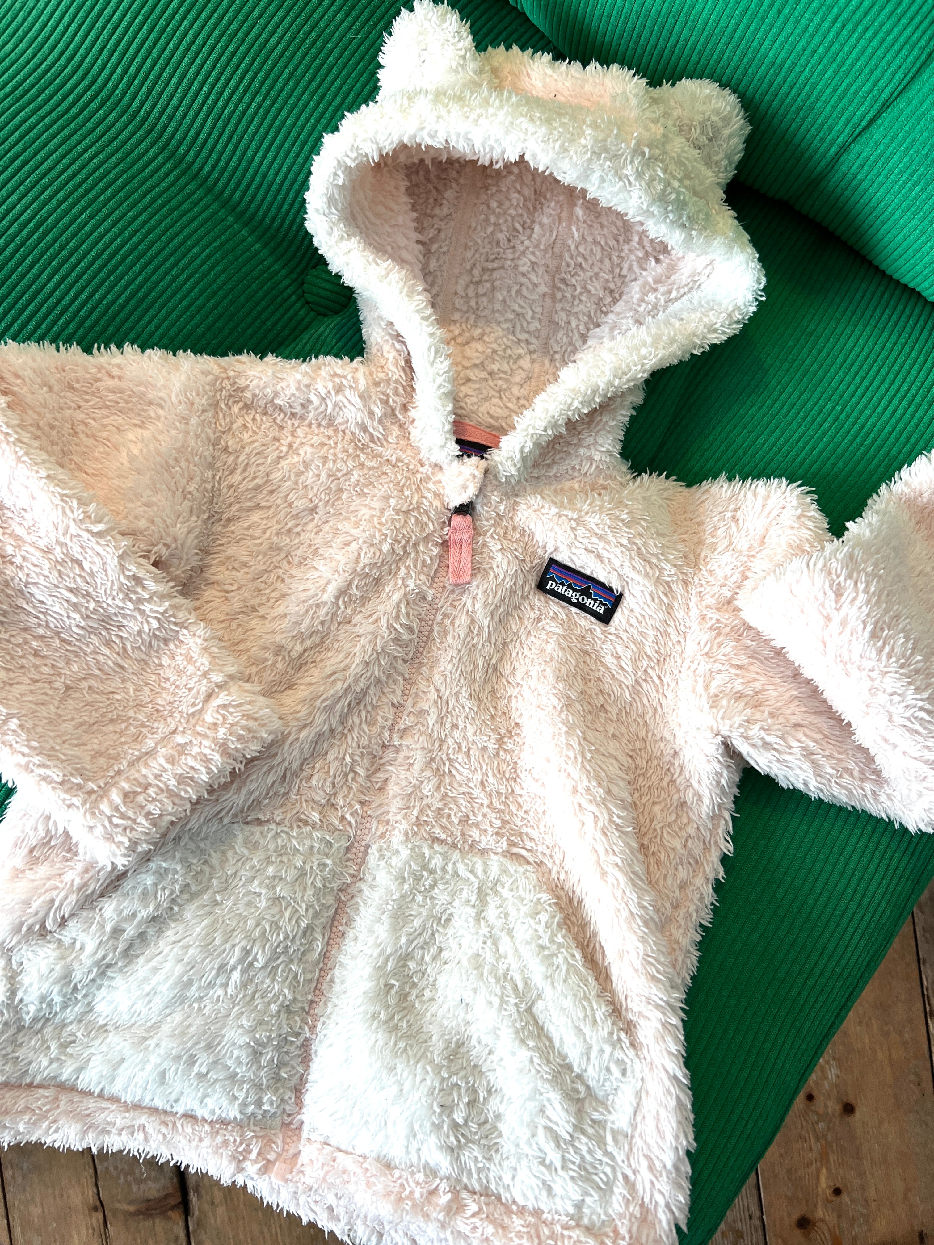 Patagonia Furry Friends Pink Fleece Hoody Age 2 Years