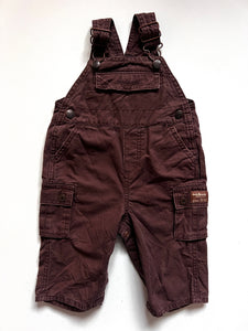 Vintage Chocolate Brown Osh Kosh Dungarees Age 9 Months