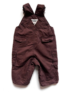 Vintage Chocolate Brown Osh Kosh Dungarees Age 9 Months