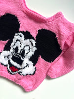 Load image into Gallery viewer, Vintage Hand Knitted Mickey Mouse Jumper Age 3 Years
