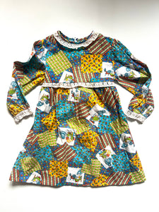 Vintage 70's St Michaels Patchwork Dress Age 3 Years