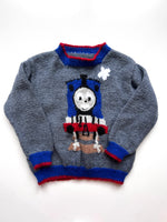 Load image into Gallery viewer, Hand Knitted Thomas The Tank Jumper Age 5-6 Years
