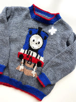 Load image into Gallery viewer, Hand Knitted Thomas The Tank Jumper Age 5-6 Years
