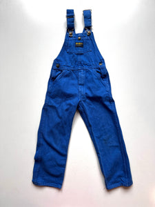 Vintage Osh Kosh Cobalt Blue Dungarees Age 5-6 Years