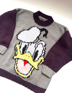 Load image into Gallery viewer, Vintage Hand Knitted Donald Duck Jumper Age 5-6 Years
