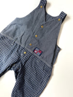 Load image into Gallery viewer, Vintage Bubble Fit Checked Dungarees Age 12-18 Months
