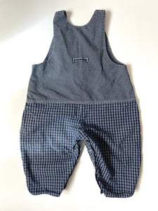 Vintage Bubble Fit Checked Dungarees Age 12-18 Months