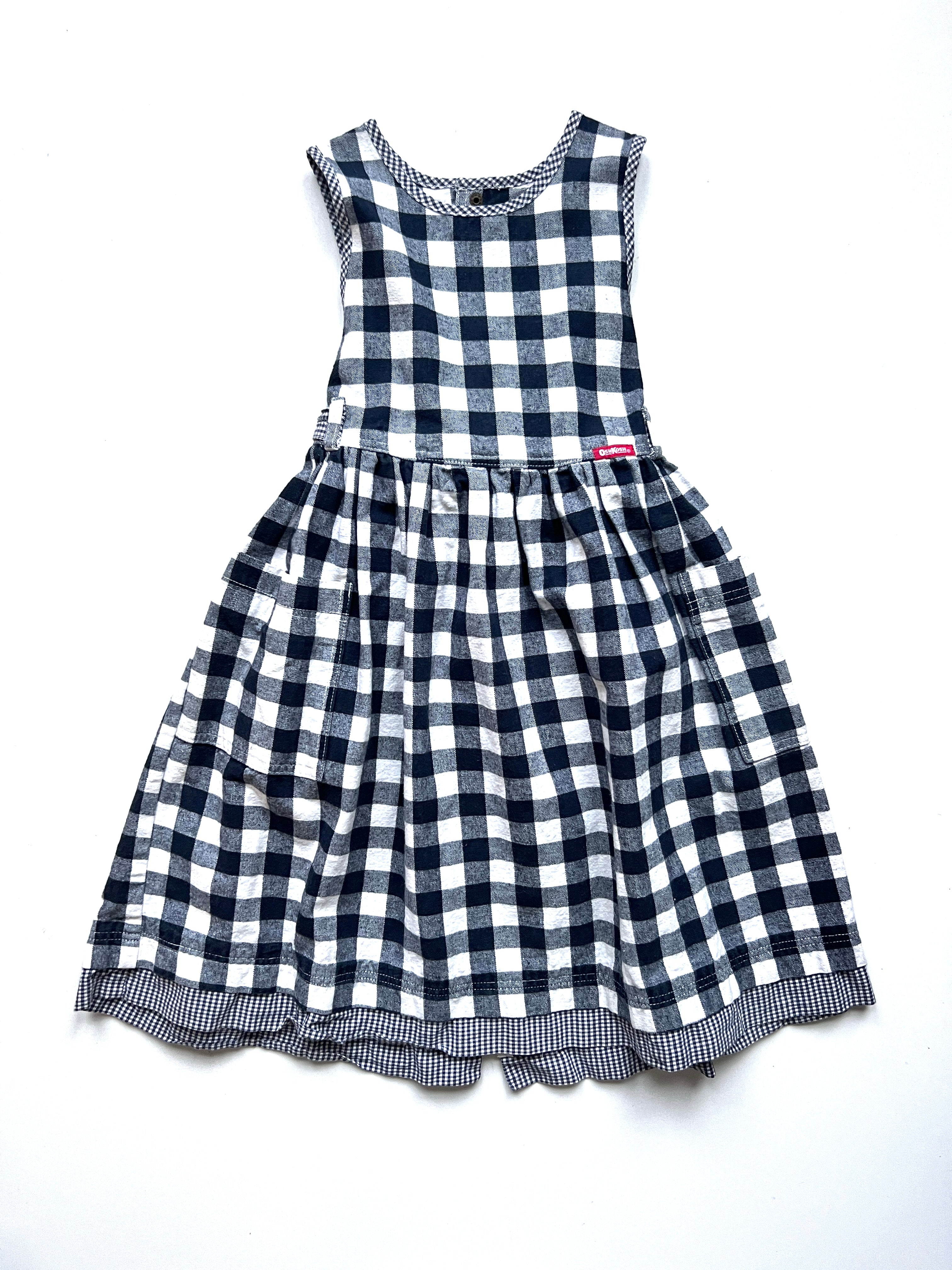 Vintage Osh Kosh Gingham Dress Age 6 Years