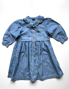 Vintage Denim Sailor Dress Age 3-4 Years