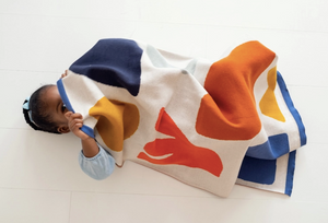 Sophie Home Cotton Knit Baby Blanket: Shapes Multi